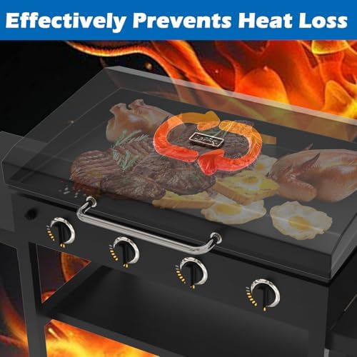 Hinged Lid for Blackstone 36" Griddle, 5004 Hard Cover Hood w/Thermometer - Image 6