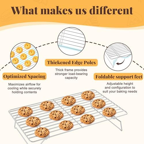 3 Tier Stackable Cooling Racks for Cooking and Baking - Image 3