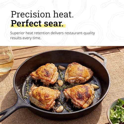 Lodge Pre-Seasoned Cast Iron Skillet, Easy-Grip Handle, 15 Inches - Image 6