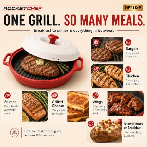 Turbo Grill Deluxe Microwave Grill Pan, Vented Lid - Image 6