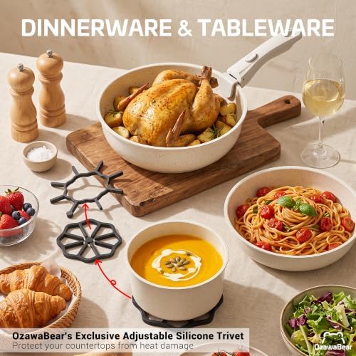 12 Pcs Pots and Pans Set Non Stick, Detachable Handle Cookware - Image 6