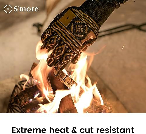 S'more BBQ Gloves Heat Resistant Fireproof Outdoor Grilling Gloves Silicone - Image 3