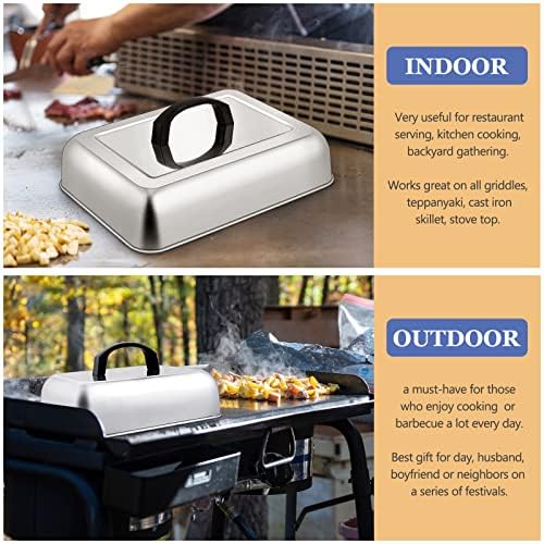 Rectangle Cheese Melting Dome, HaSteeL Stainless Steel Basting Cover - Image 7