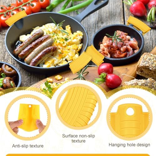 Patelai 4 Pack Silicone Pot Handle Holders Heat Resistant - Image 5
