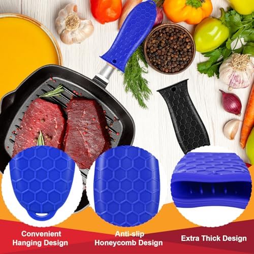 10Pcs Cast Iron Handle Cover, Silicone Pot Holders - Image 4