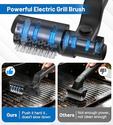 Electric Grill Brush for Outdoor, High Torque Grill Cleaner, Cordless BBQ Grill - Image 4