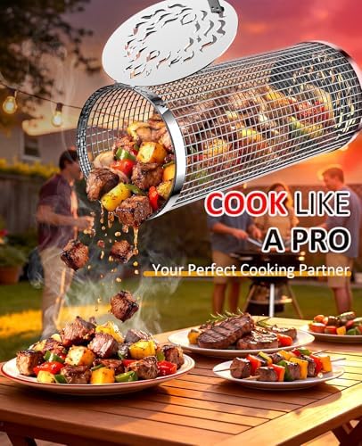 Rolling Grill Basket, Grill Gift - Image 3