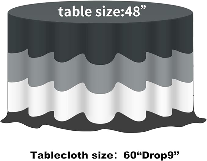 2 Pack Waterproof Polyester Fabic Round Checkered Tablecloth,60 Outdoor Table Cloth,Oil Stain Prevention Table Cloth for Pinics and Parties(Yellow and White)