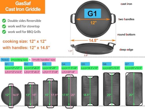 GasSaf 7421 Gourmet BBQ System Griddle - Image 2