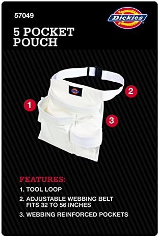 Dickies 5-Pocket Single Side Tool Belt Pouch/Work Apron, Durable Canvas - Image 5
