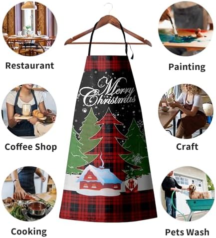 Merry Christmas Apron Xmas Trees Aprons - Image 3