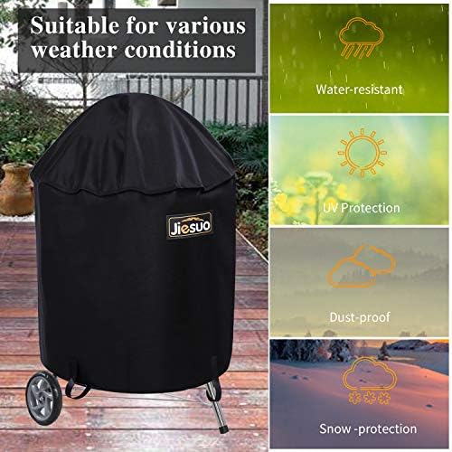 26 Inch Grill Cover for Weber Charcoal Kettle Grill Cover - Image 7