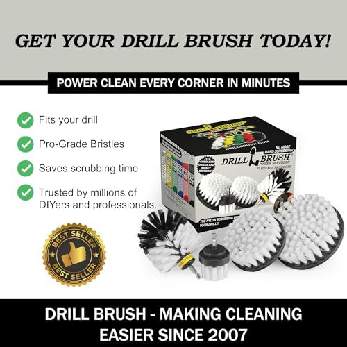 White Soft Interior Car Detailing Drill Brush Set - Image 6