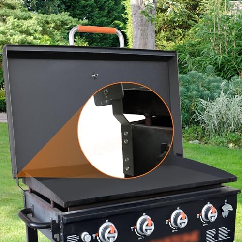 Hinged Lid with Thermometer for Blackstone 36" Griddle Cover 1554 1565 1560 - Image 4
