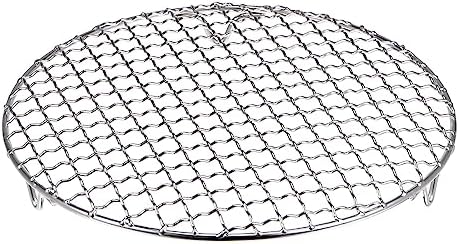 HARFINGTON Round Cooking Rack 9-inch 201 Stainless Steel Cross Wire Barbecue by HARFINGTON