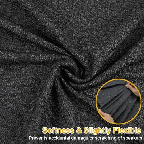 96"x54" Speaker Grill Cloth, Water Resistant Mesh Fabric Black - Image 4