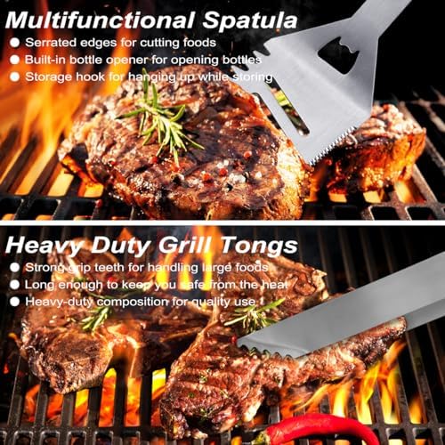 POLIGO 29 PCS BBQ Grill Accessories Stainless Steel BBQ Tools Grilling Tools Set - Image 4