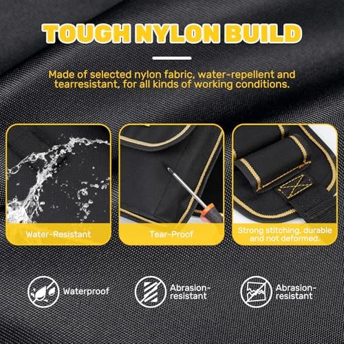 Tool Belt for Men – 7-Pocket Construction Electrician Tool Belt - Image 4