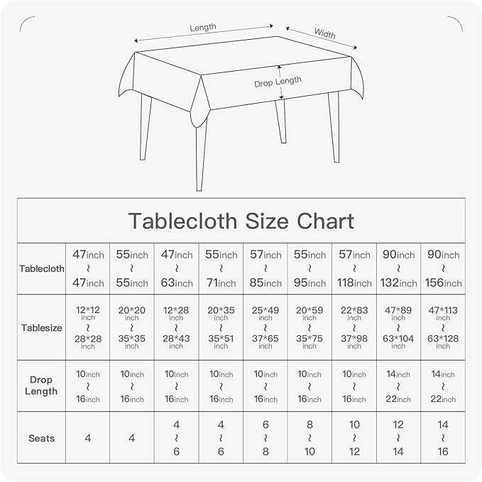 BALCONY & FALCON Rectangle Tablecloth Washable Wrinkle Resistant and Water Proof Table Cloth Decorative Linen Fabric Tablecloths for Dining Parties Kitchen Wedding and Outdoor Use (Navy Blue, 55x95)