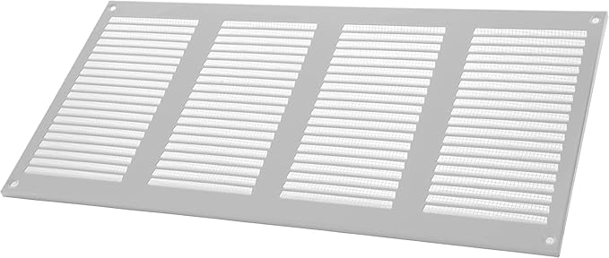 Vent Systems 16" x 8" Inch (Overall Dimensions) Pack of 10 - White - Air Vent Cover Metal Air Return Grill with Built-in Pest Guard Screen HVAC Vent Duct Cover for Home Improvement