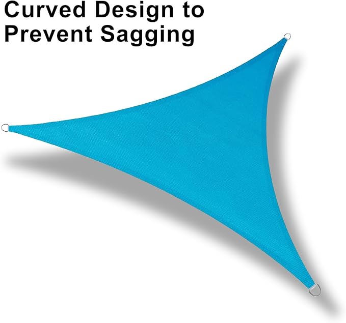 LOVE STORY Custom Size 10' x 15' x 18' Sun Shade Sail, Turquoise Blue | HDPE - Image 6