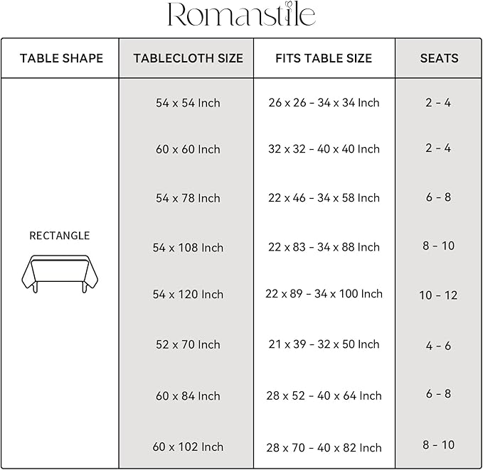 Romanstile Rectangle Vinyl Tablecloth, 100% Waterproof Oil-Proof Checkered Plastic Table Cloth, Heavy Duty Wipeable Table Covers for Dining, Camping, Picnic, Outdoor - 54 x 78 Inch, Grey