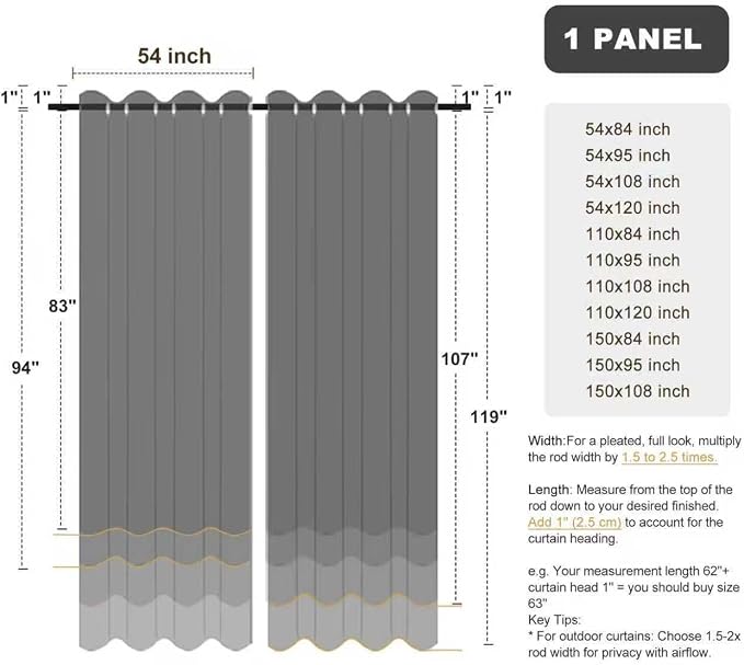 BONZER Outdoor Waterproof Curtains - Image 8