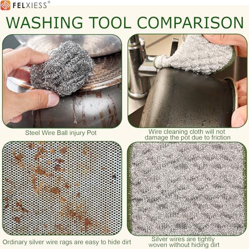 Silver Microfiber Scrubbing Pads, Non-Scratch - Image 4