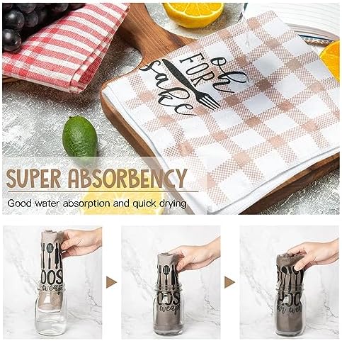 R HORSE 5Pcs Funny Kitchen Towels Funny Saying Dish Towel Baking Lover Gift - Image 5
