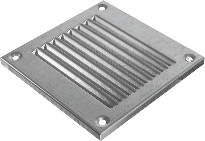 Vent Systems 4'' x 4'' Inch (Overall Dimensions) Pack of 2 - Galvanized - Air Vent Cover Metal Air Return Grill - Built in Pest Guard Screen HVAC Vent Duct Cover for Home Improvement