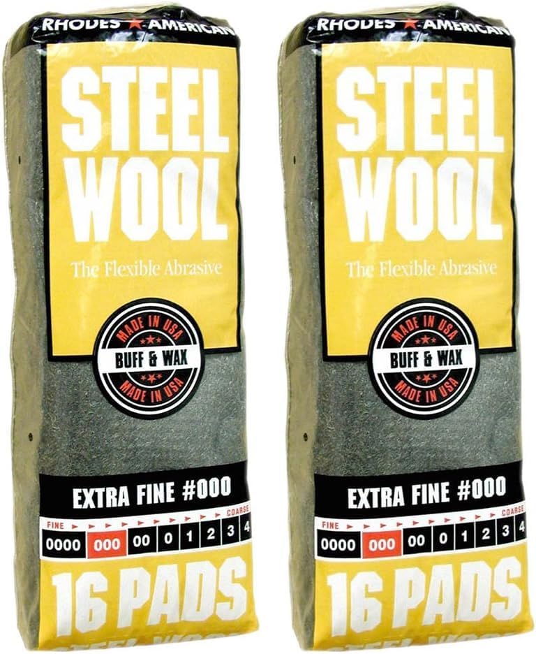 Homax - 33873161011 Steel Wool, Extra Fine Grade #000, 16 Pads by Homax