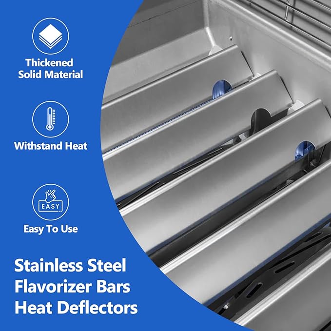 Genesis II E-310 Grates Flavorizer Bars Heat Deflectors Replacement Parts for Weber Genesis II Parts II E310 II E-315 II SE-310 II S310 II E-330 Genesis 2 Stainless Steel Grill Grates
