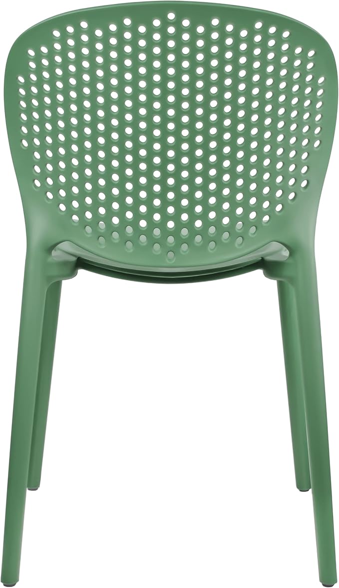 2xhome Set of 3 Patio Dining Chairs | Modern Stackable Outdoor Pool Side Chair - Image 9