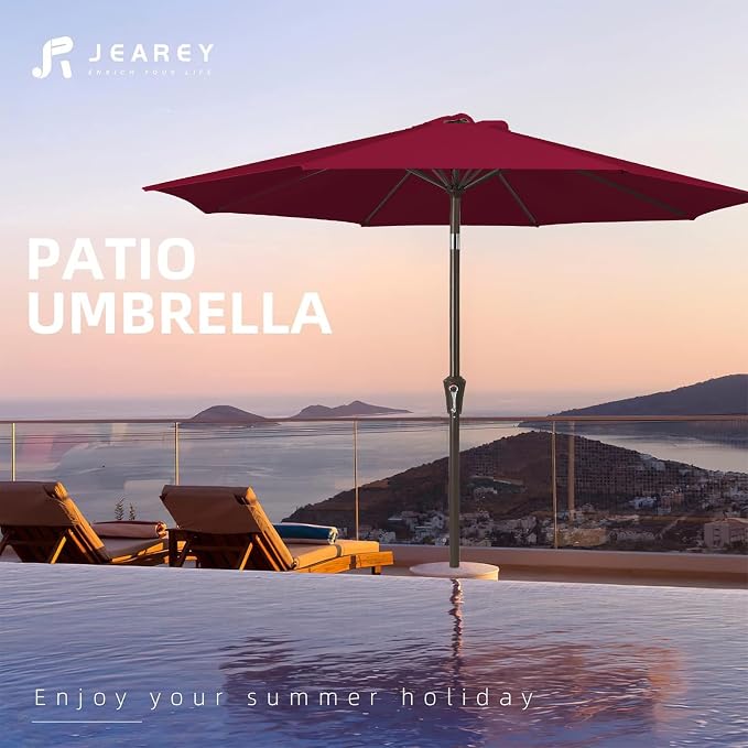 JEAREY 10FT Outdoor Patio Umbrella Outdoor Table Umbrella - Image 7