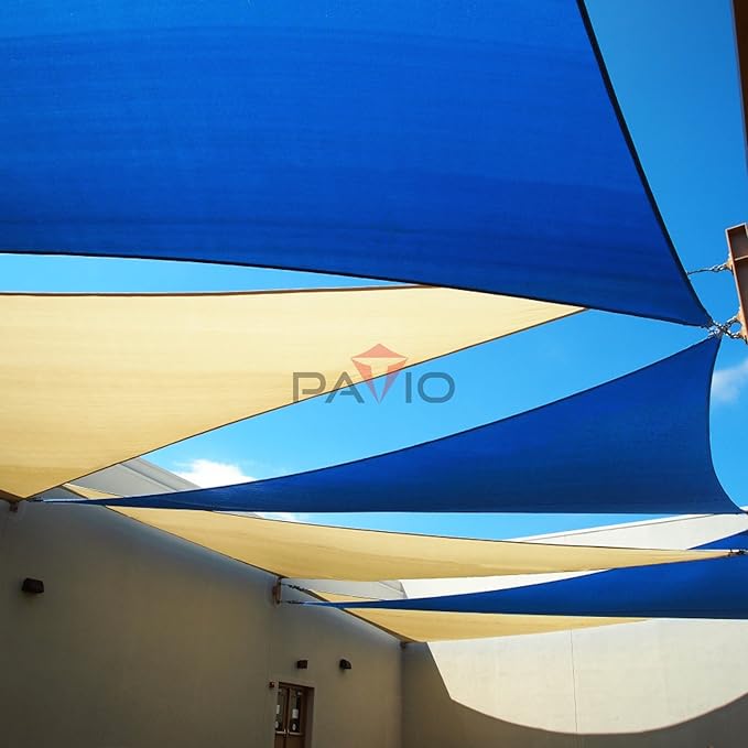 Patio Paradise 8' x 8' x 8' Sun Shade Sail Triangle Canopy Shade Cloth Fabric - Image 6