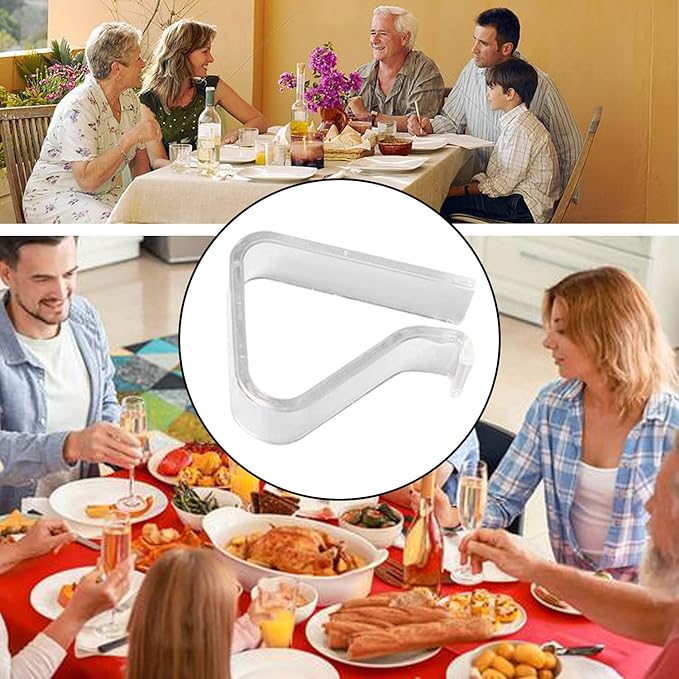 48 Pieces Transparent Clear Tablecloth Clips, Plastic Table Cloth Clips,Windproof Table Cover Holder Clamps,Table Cloth Holder for Christmas Home Wedding Party Indoor Outdoor Camping Picnic (Small)