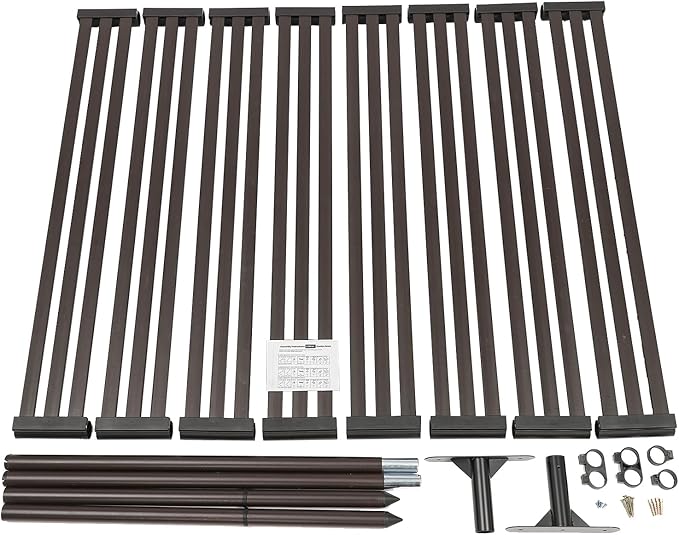 Outdoor Privacy Fence Screen, Privacy Fence Screen for Outside Decorative Privacy Screen Fence Panels,3.6 ft W x 4.92 ft H Tall Divider for Outdoor Garden Backyard Patio Decorative,Brown,1PC