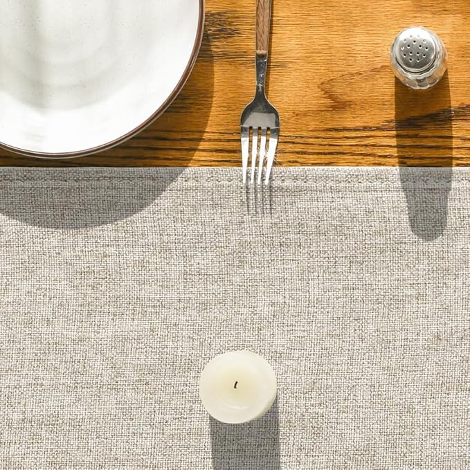 Artoid Mode Light Brown Table Runner, Seasonal Fall Washable Kitchen Dining Table Decoration for Home Party Decor 13x60 Inch