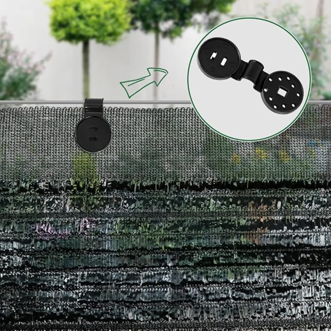 50 PCS Shade Cloth Heavy Duty Lock Grip, Shade Cloth Plastic Clips, Greenhouse Shade Cloth Fix Clamp, Windproof Awning Clamp Grip for Garden Netting, Anti Bird Netting, Sun Shade Net