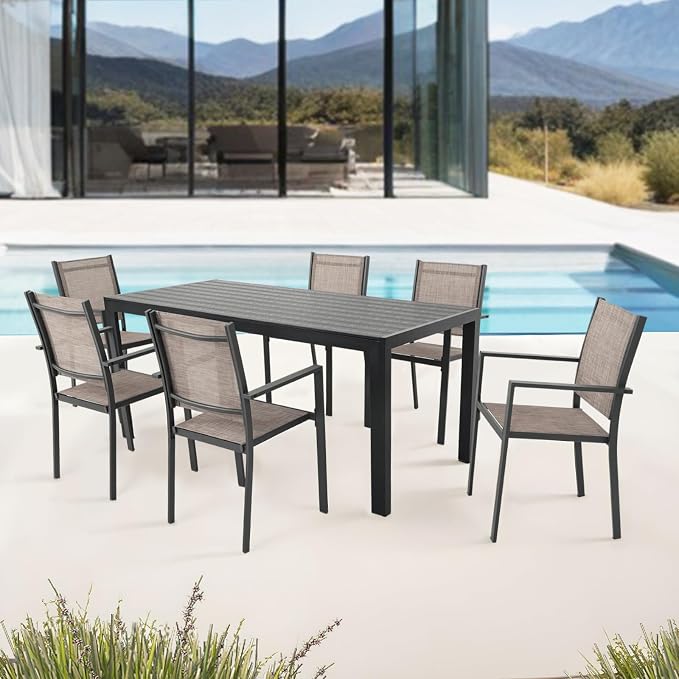 Patio Dining Chairs, All-Weather High-Resilience Textilene Outdoor Dining Chair - Image 8