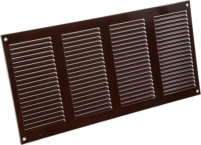 Vent Systems 16" x 8" Inch (Overall Dimensions) Pack of 5 - Brown - Air Vent Cover Metal Air Return Grill with Built-in Pest Guard Screen HVAC Vent Duct Cover for Home Improvement