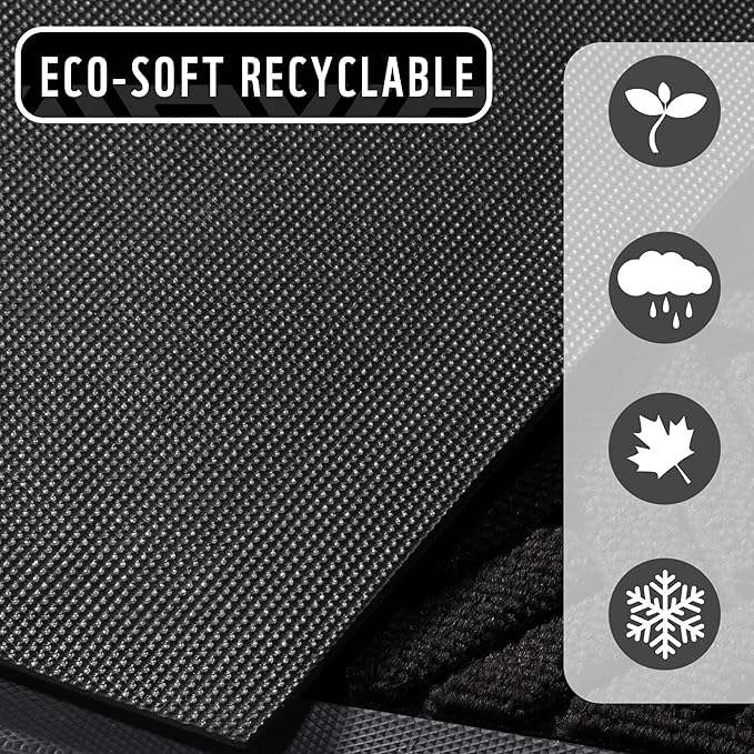 Yimobra Large Door Mat 36x24, All-Weather Waterproof Outdoor Mats for Front Door, Non Slip Rubber Doormat for Patio Proch Outside Entryway Indoor, Black