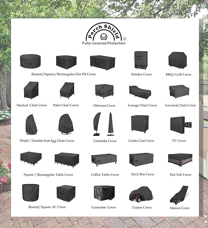 Porch Shield 50W x 24D x 46H inch Premium Gas Grill Cover Up to 48 inch, Waterproof and Fade Resistant 600D BBQ Covers for Weber, Brinkmann, Char-Broil and More, Black