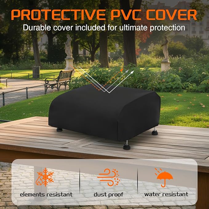 2-Burner Portable Tabletop Gas Griddle Grill with Stainless Steel Cooking Surface - Includes Protective Cover & Regulator, for Camping, Tailgating, Outdoor Cooking