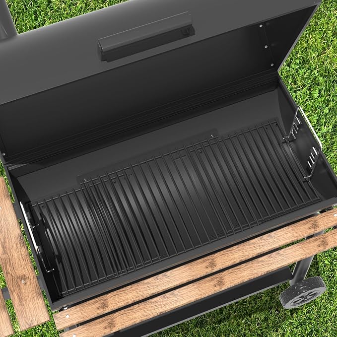 MixRBBQ 23" to 34" Universal Ash pan with 2 Fire Hanger for Chargriller Charcoal 1224, 1324, 2121, 2222, 2727, 2828, 2929, Charbroil 17302056 Oklahoma Joe Charcoal Ash Pan, Grill Replacement Part