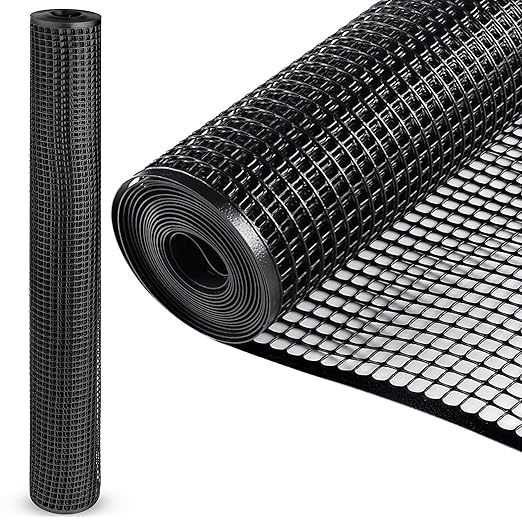 Zebro Plastic Mesh Screen & Fence Roll (3' x 15' - Black) - Indoor/Outdoor Balcony, Patio & Porch Netting - Safety Barrier Fence for Pets & Kids