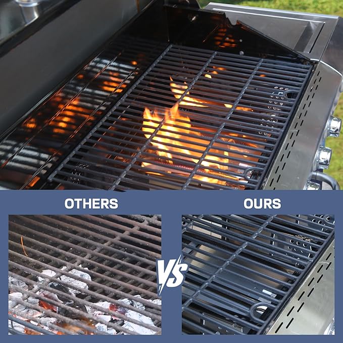 Cooking Grate,Heat Shield and Burner Kit for Nexgrill Replacement Parts 6 Burner 720-0896 720-0896B 720-0896C 720-0896E 720-0896X,for Nexgrill Deluxe & Evolution 6 Burner Gas Grills