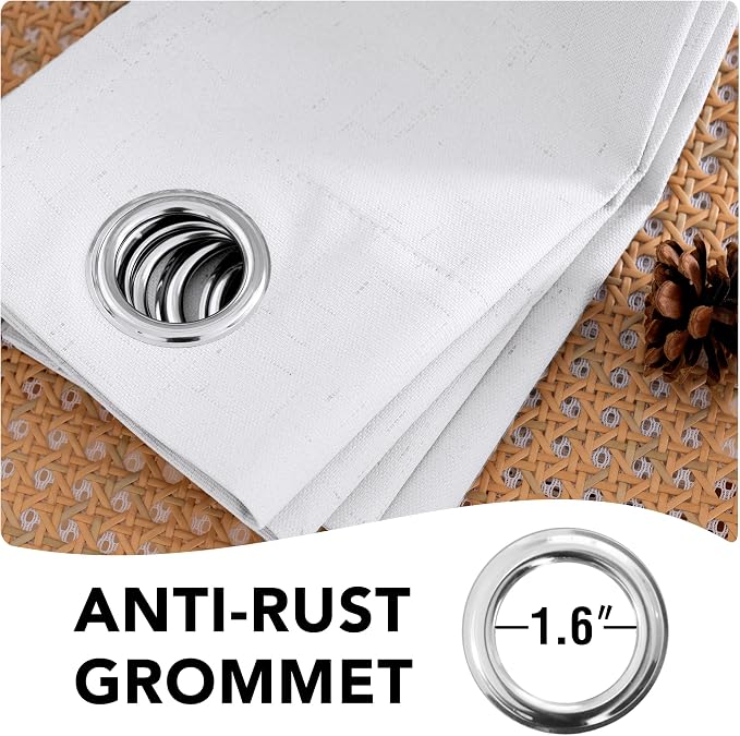 H.VERSAILTEX Linen Blackout Curtains Durable Thick Textured Linen Look 100% - Image 7