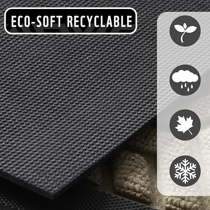 Yimobra Large Door Mat 36x24, All-Weather Waterproof Outdoor Mats for Front Door, Non Slip Rubber Doormat for Patio Proch Outside Entryway Indoor, Pale Khaki