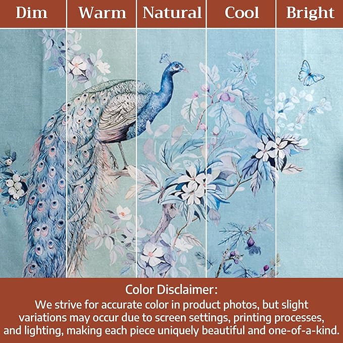 Maison d' Hermine Premium Table Cloth Square Table 100% Combed Cotton 70 x 70 Inches Tablecloth Reusable Decorative for Dining Room, Home, Party, Festive & Wedding - Peacock Utopia - Pastel Turquoise